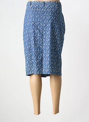 Jupe mi-longue coupe droite bleu FRANCE RIVOIRE femme