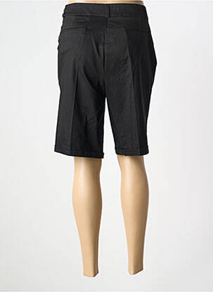 Bermuda taille à pinces taille haute noir ELEONORA AMADEI femme