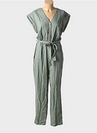 Combi-pantalon poches manches courtes vert PIECES femme