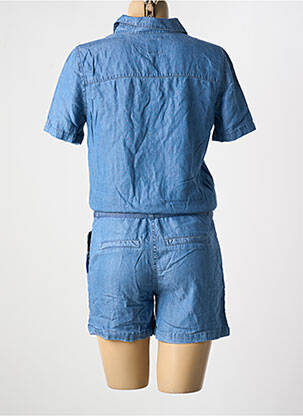 Combishort fermeture boutonnée sur le devant manches courtes bleu ONLY femme