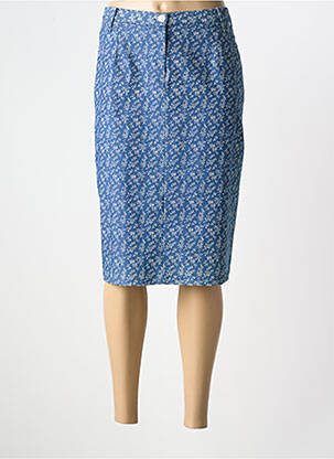 Jupe mi-longue bleu FRANCE RIVOIRE pour femme