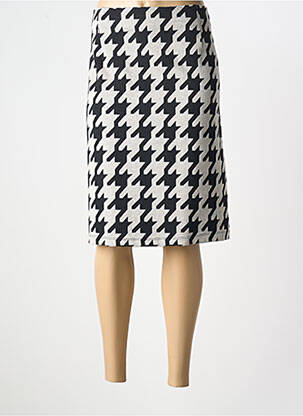 Jupe mi-longue gris ELEONORA AMADEI femme