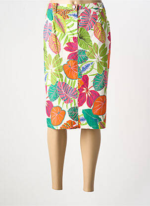 Jupe mi-longue vert FRANCE RIVOIRE pour femme