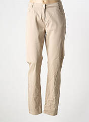 Pantalon slim beige ANDAMIO pour femme seconde vue