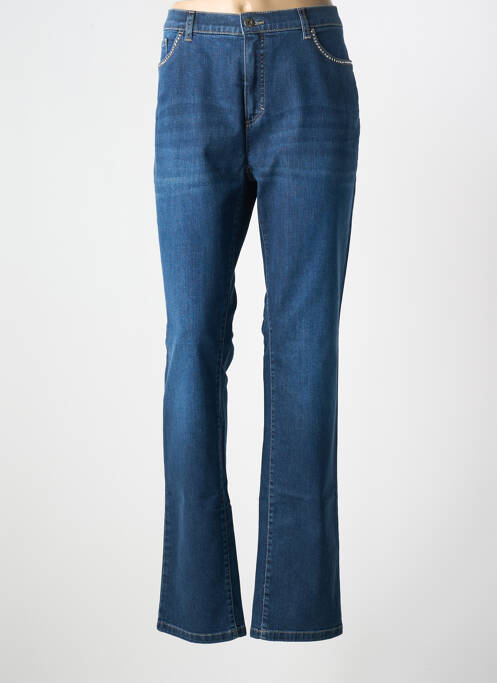 Jeans coupe slim bleu BRUNO SAINT HILAIRE pour femme