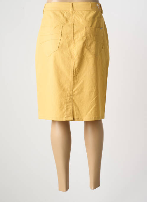 Jupe mi-longue jaune GRIFFON pour femme