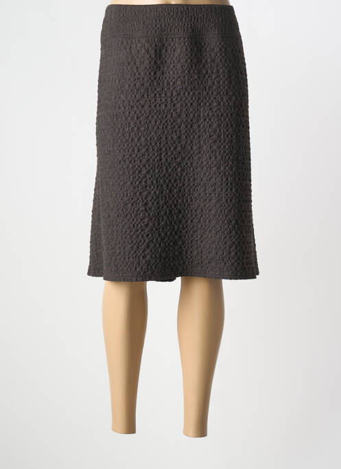 Jupe mi-longue marron FRANCE RIVOIRE pour femme