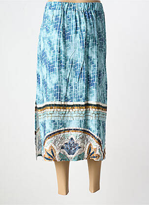 Jupe longue imprimé fantaisie bleu PAZ TORRAS femme