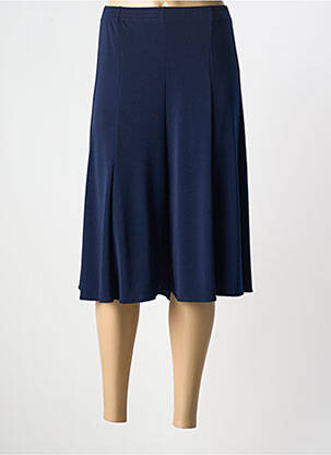 Jupe mi-longue stretch bleu GRIFFON femme