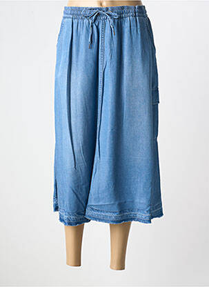 Jupe longue taille élastique bleu LE COMTE femme