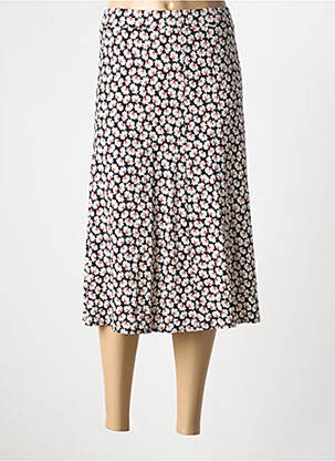 Jupe mi-longue coupe évasée noir FRANK WALDER femme