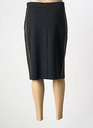 Jupe mi-longue coupe droite noir FRANCE RIVOIRE femme