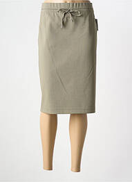 Jupe mi-longue coupe droite vert FRANK WALDER femme