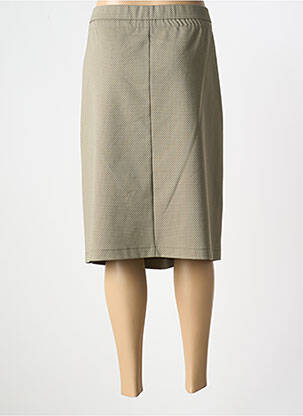 Jupe mi-longue coupe droite vert FRANK WALDER femme
