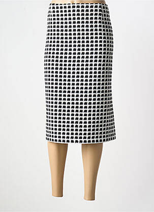 Jupe mi-longue coupe droite noir ESTEL COLLECTION femme