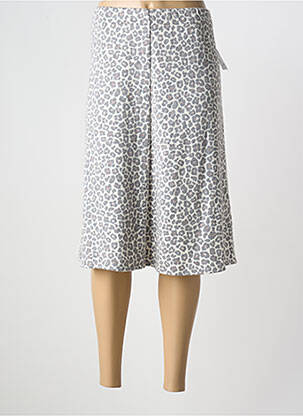 Jupe mi-longue coupe évasée gris FRANK WALDER femme