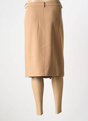 Jupe mi-longue coupe droite beige ANDAMIO femme