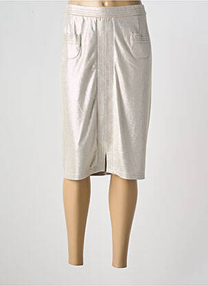 Jupe mi-longue coupe droite argent MERI & ESCA femme