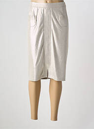 Jupe mi-longue coupe droite argent MERI & ESCA femme