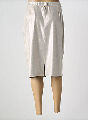 Jupe mi-longue coupe droite argent MERI & ESCA femme