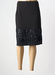 Jupe mi-longue coupe droite noir FRANCE RIVOIRE femme