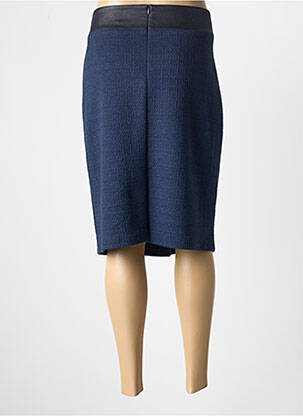 Jupe mi-longue coupe droite bleu FRANCE RIVOIRE femme