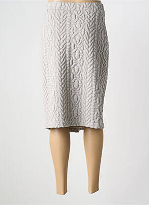 Jupe mi-longue coupe droite gris DIVAS femme