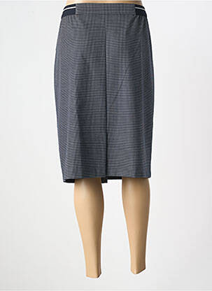 Jupe mi-longue coupe droite bleu FRANK WALDER femme