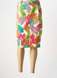Jupe mi-longue coupe droite vert FRANCE RIVOIRE femme