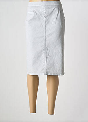 Jupe mi-longue coupe droite gris FRANK WALDER femme