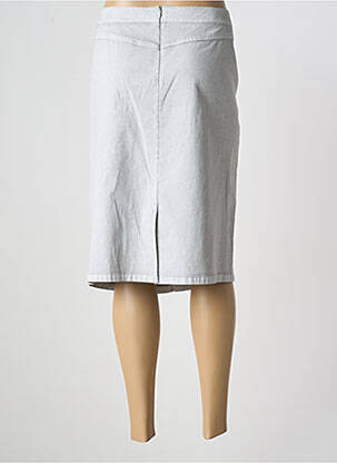Jupe mi-longue coupe droite gris FRANK WALDER femme