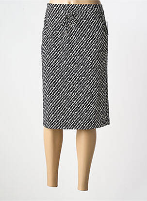 Jupe mi-longue coupe droite noir FRANK WALDER femme
