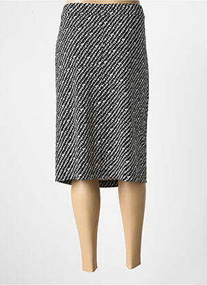 Jupe mi-longue coupe droite noir FRANK WALDER femme