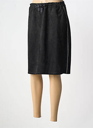 Jupe mi-longue coupe droite noir THOMAS RABE femme
