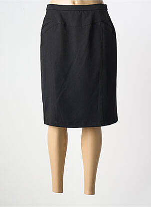 Jupe mi-longue coupe droite noir FRANCE RIVOIRE femme