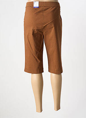 Bermuda taille élastique marron FRANK WALDER femme