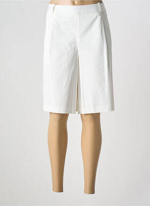 Bermuda tissage popeline taille normale blanc ESTEL COLLECTION femme