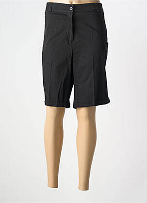 Bermuda coupe droite noir ELEONORA AMADEI femme