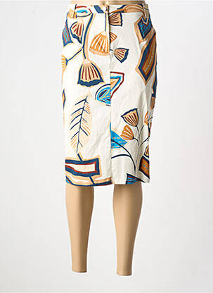 Jupe mi-longue beige FRANCE RIVOIRE pour femme