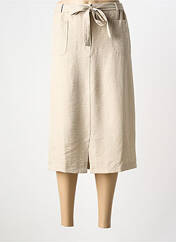 Jupe mi-longue beige GRIFFON pour femme seconde vue