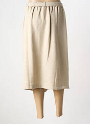 Jupe mi-longue beige GRIFFON pour femme seconde vue