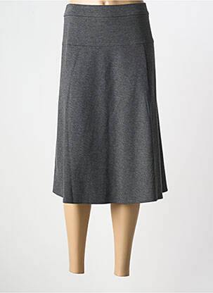 Jupe mi-longue gris FRANK WALDER pour femme