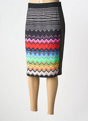 Jupe mi-longue noir FRANCE RIVOIRE pour femme