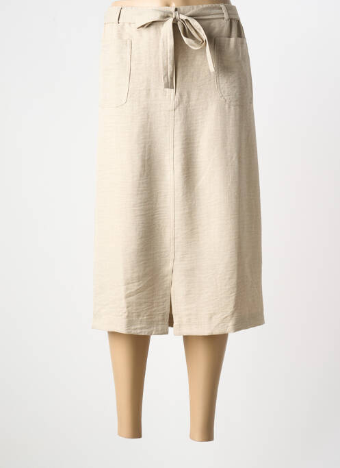 Jupe mi-longue beige GRIFFON pour femme