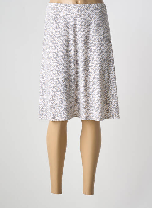 Jupe mi-longue beige MARBLE pour femme