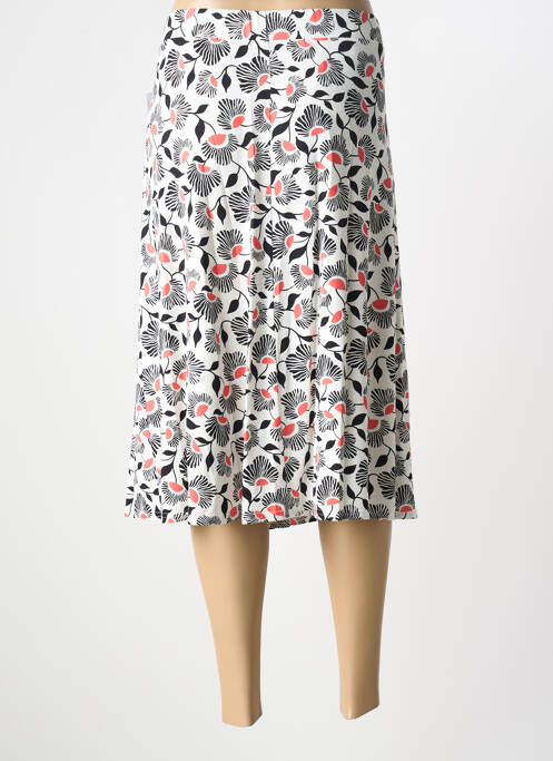 Jupe mi-longue blanc FRANK WALDER pour femme