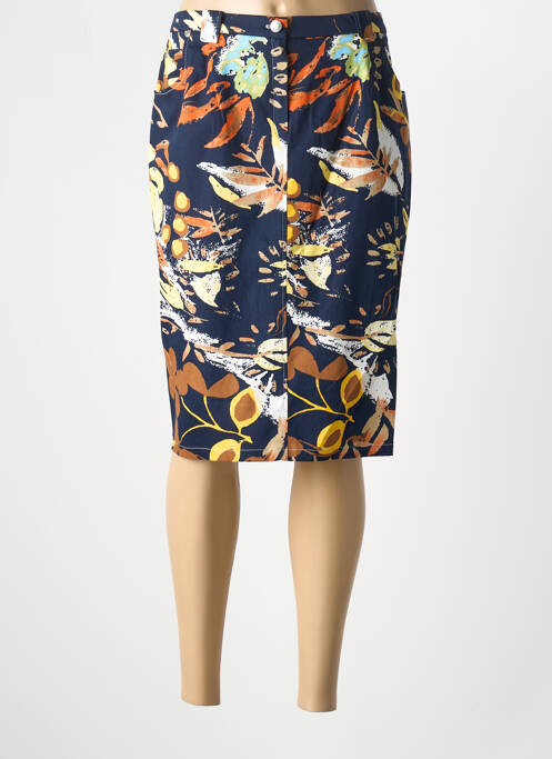 Jupe mi-longue bleu FRANCE RIVOIRE pour femme