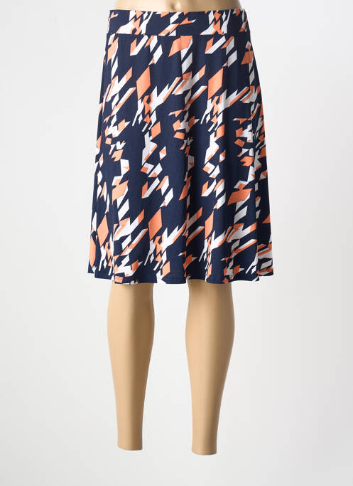 Jupe mi-longue bleu MARBLE pour femme