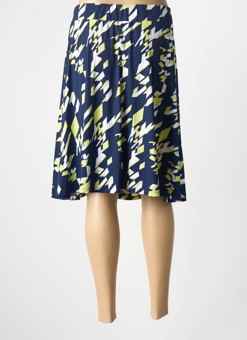 Jupe mi-longue bleu MARBLE pour femme