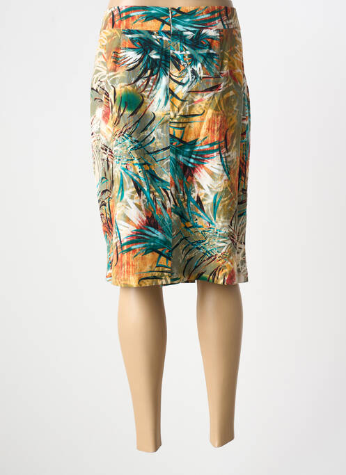 Jupe mi-longue bleu UN TEMPS POUR ELLE pour femme